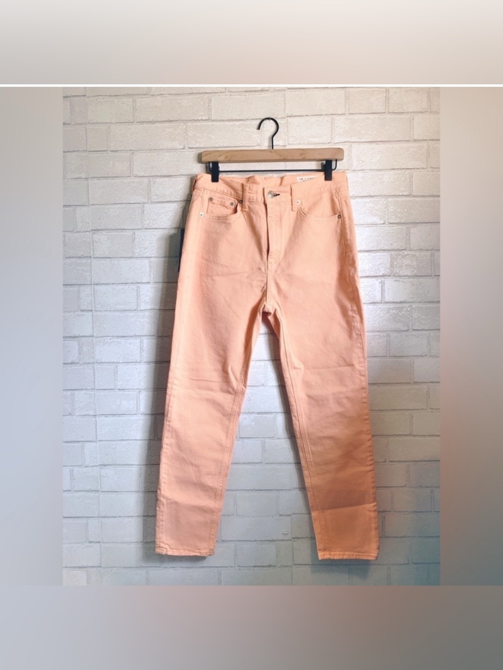 rag & bone High Rise Skinny in Prairie Sun Peach 🍑 Pink Orange Jeans 28